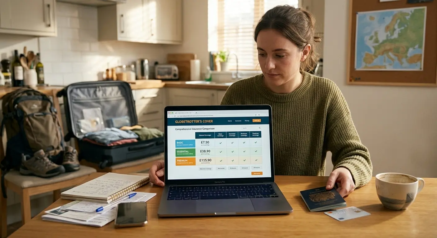 Traveler researching third-party car rental insurance for Morocco before trip to Agadir